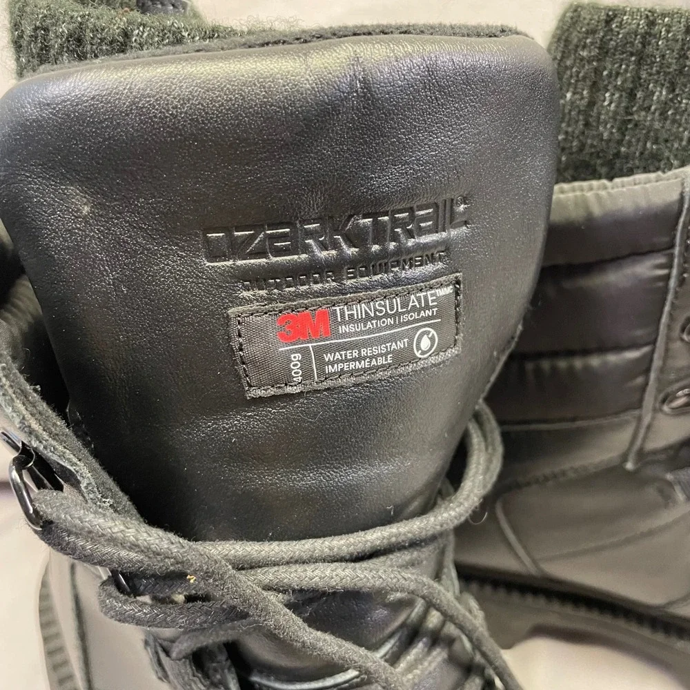 Ozark Trail Mens Black Winter Boots 400g 3M Thinsulate Water Resistant Size 9